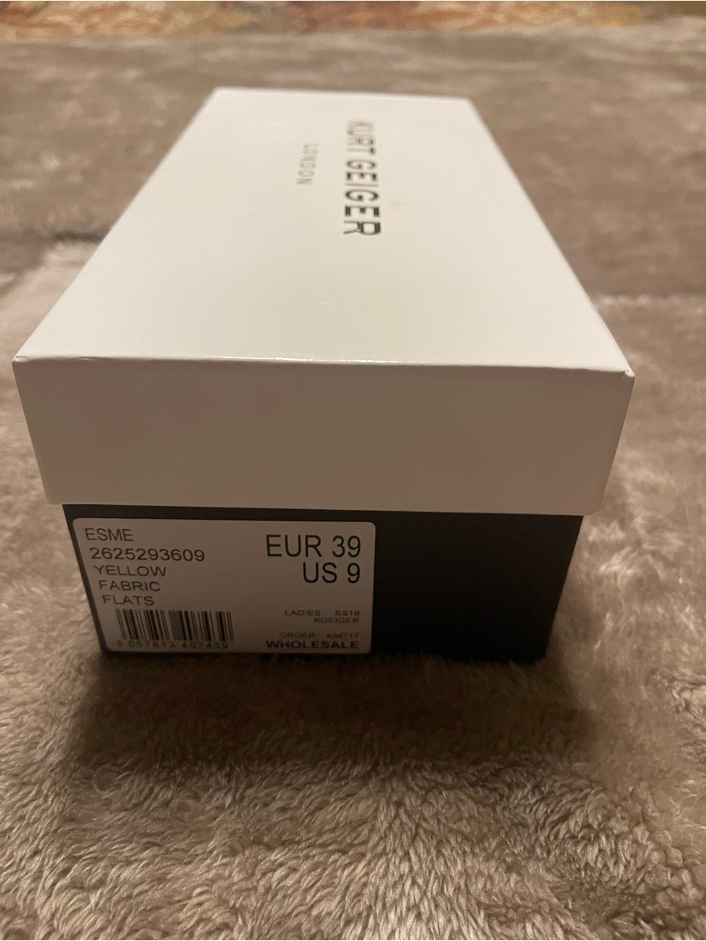 Kurt Geiger London Esme Yellow Tweed Ballet Flats – Size 9 – Never Worn